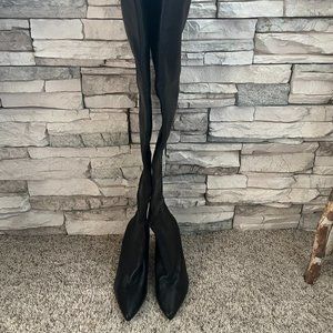 Joie Over the Knee OTK Leather Boots Black 8